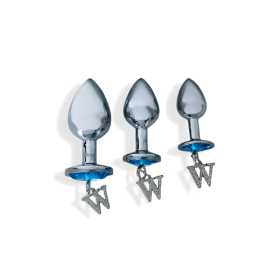 Opis  3 piece luxury gem butt plug & anal training kit