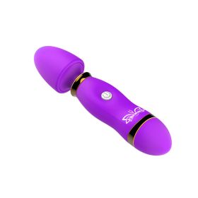 12 Modes Insertable Powerful Wand Massager G spot Nipple Stimulating Vibrator (Option: Color)