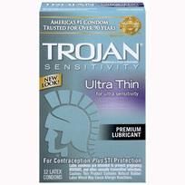 Trojan Sensitivity Ultra Thin Latex Condoms 12 Pack (Option: SKU)